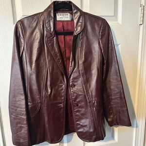 Genuine leather blazer
